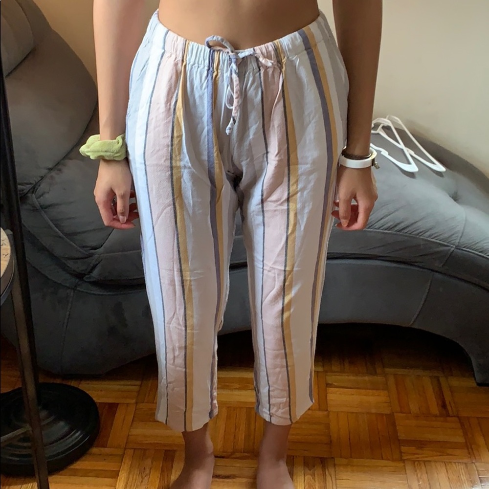 Light striped pants